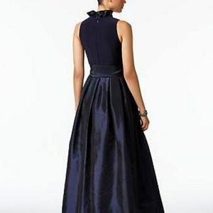 Navy Blue Taffeta ball gown